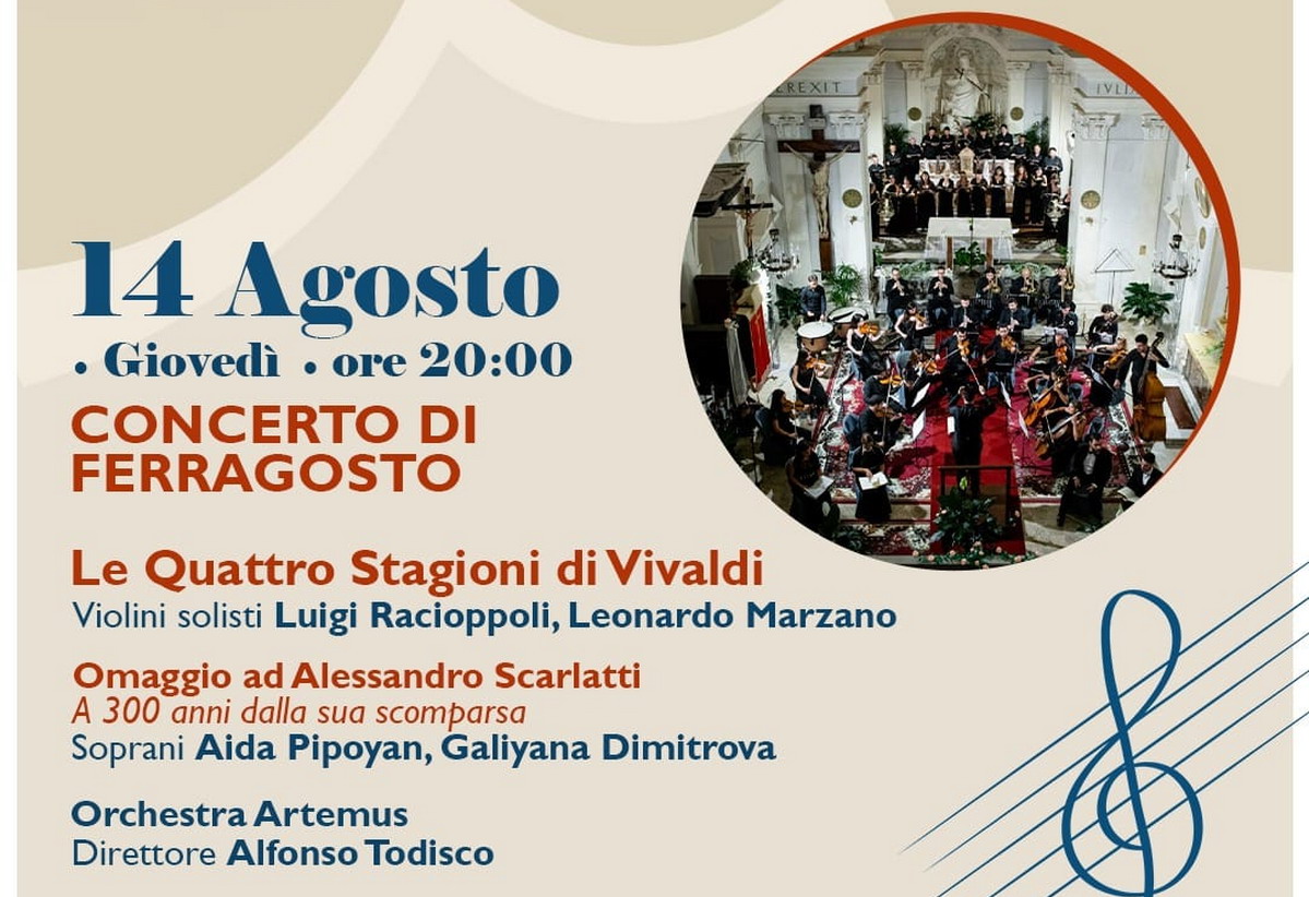 Concerto di Ferragosto a Capranica Prenestina: il 14 agosto alle ore 20